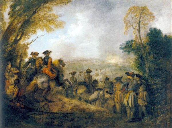 On The March by Antoine Watteau, hand-painted oil painting reproduction