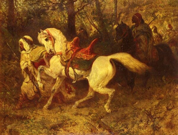 On The March by Adolf Schreyer, hand-painted oil painting reproduction