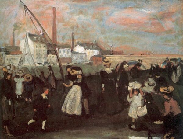 On The Quai by William Glackens, hand-painted oil painting reproduction