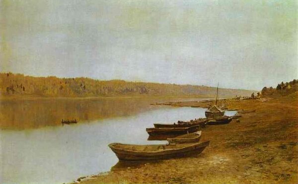 On The Volga by Isaac Levitan, hand-painted oil painting reproduction