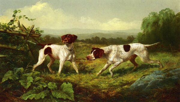 On a Point by Arthur Fitzwilliam Tait, hand-painted oil reproduction