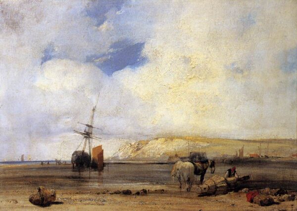 On the Coast of Picardy by Richard Parkes Bonington, hand-painted oil painting reproduction