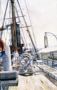 On the Deck by Frederick Childe Hassam, hand-painted oil painting reproduction