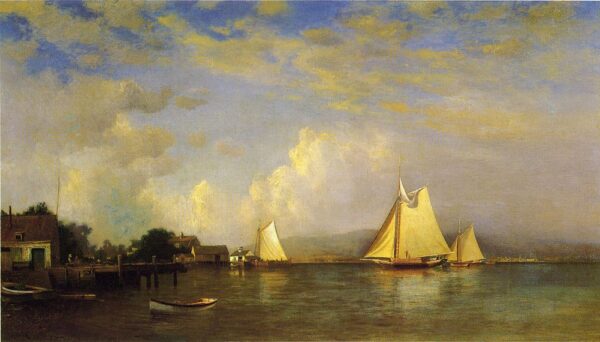 On the Hudson by Francis Silva, hand-painted oil painting reproduction