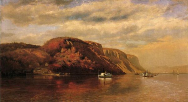 On the Hudson by John G Brown, hand-painted oil painting reproduction