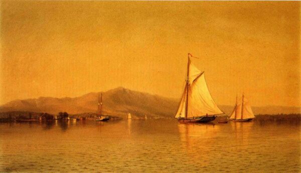 On the Hudson Near Haverstraw by Francis Silva, hand-painted oil painting reproduction
