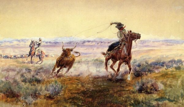 On the Pond by Charles Marion Russell, hand-painted oil painting reproduction