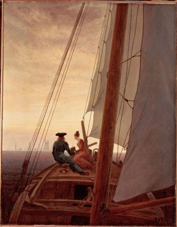 On the Sailing Boat by Caspar David Friedrich, hand-painted oil painting reproduction