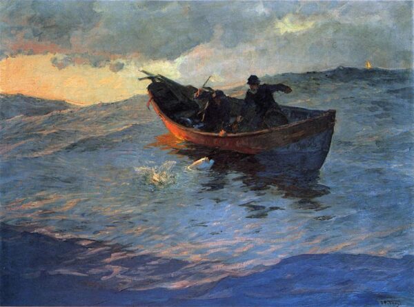 On the Suffolk Coast by Willard Metcalf, hand-painted oil painting reproduction