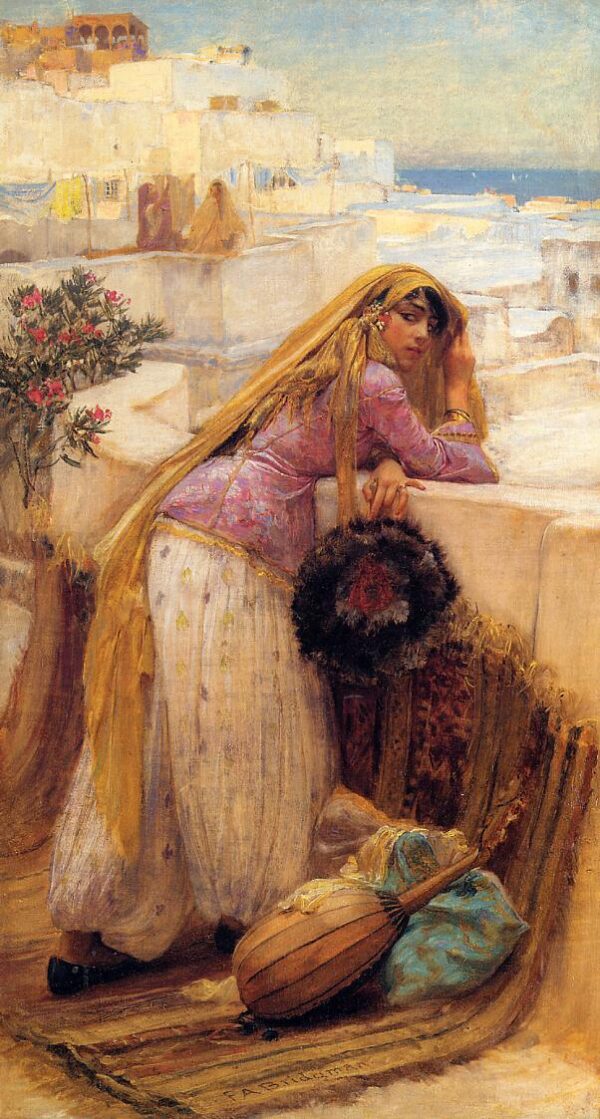 On the Terrace by Frederick Arthur Bridgman, hand-painted oil painting reproduction