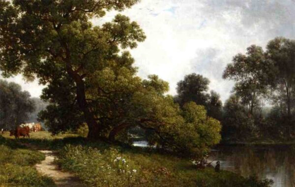 On the Waywayanda, Orange County, New York by David Johnson, hand-painted oil painting reproduction
