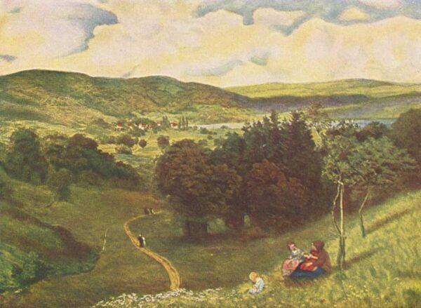 Open Valley by Hans Thoma, hand-painted oil painting reproduction