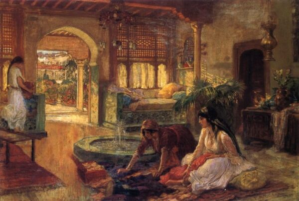 Orientalist Interior by Frederick Arthur Bridgman, hand-painted oil painting reproduction