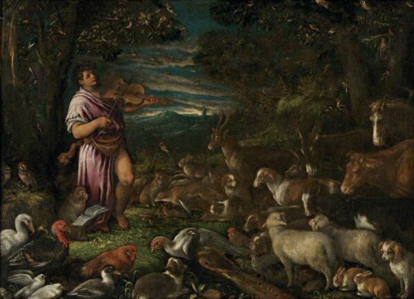 Orpheus Charming the Animals by Francesco Bassano, hand-painted oil painting reproduction