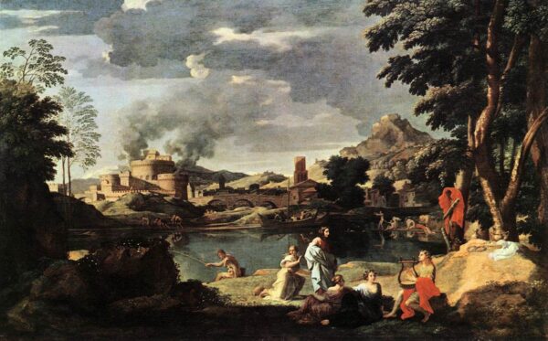 Orpheus and Eurydice by Nicolas Poussin, hand-painted oil painting reproduction