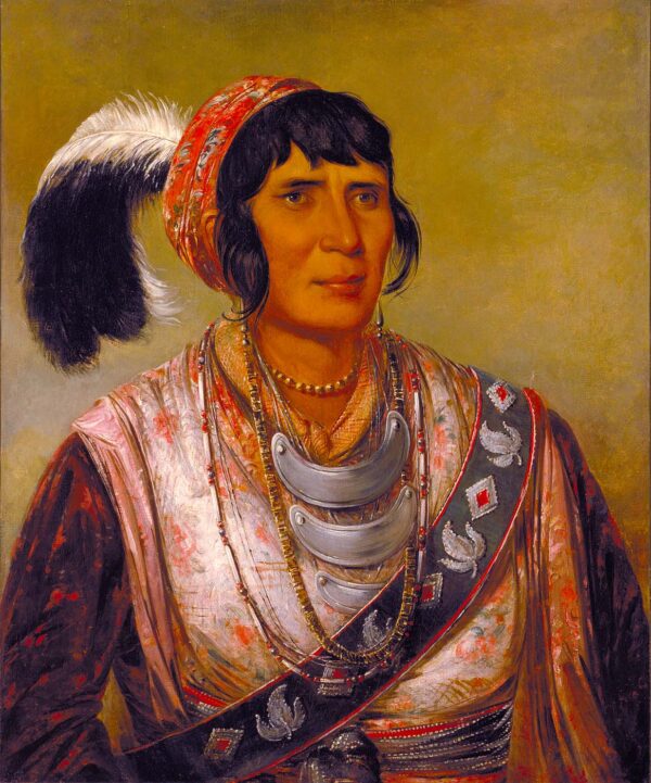 Os ce o la, The Black Drink, a Warrior of Great Distinction by George Catlin, hand-painted oil reproduction