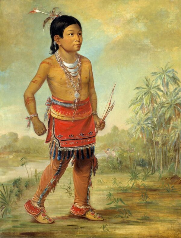 Osceola Nick a no chee, a Boy by George Catlin, hand-painted oil reproduction