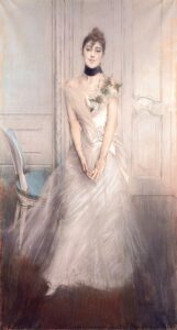 A Portrait of Emiliana Concha de Ossa by Giovanni Boldini, hand-painted oil painting reproduction