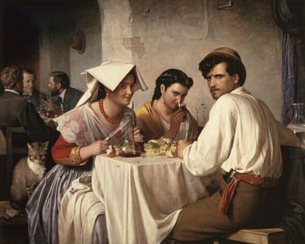 Osteria by Carl Heinrich Bloch, hand-painted oil painting reproduction