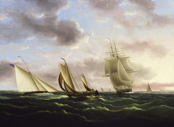 Out To Sea by James E Buttersworth, hand-painted oil reproduction