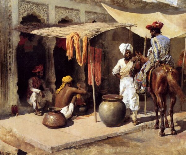Outside An Indian Dye House by Edwin Lord Weeks, hand-painted oil painting reproduction