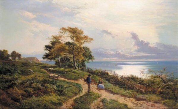 Overlooking the Bay by Sidney Richard Percy, hand-painted oil painting reproduction