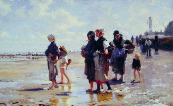 Oyster Gatherers of Cancale by John Singer Sargent, hand-painted oil painting reproduction