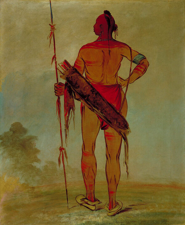 Pa hu sha, White Hair, the Younger, a Band Chief by George Catlin, hand-painted oil painting reproduction