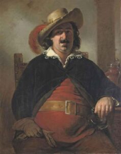 Painter Ignaz Raffalt as Falstaff by Friedrich von Amerling, hand-painted oil painting reproduction