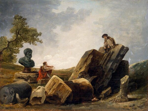 Painters by Hubert Robert, hand-painted oil painting reproduction