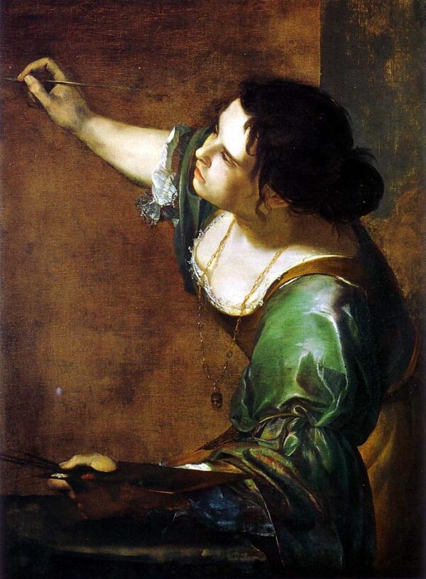 Self-Portrait as the Allegory of Painting by Artemisia Gentileschi, hand-painted oil painting reproduction