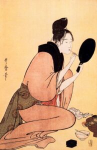 Painting The Lips by Kitagawa Utamaro, hand-painted oil painting reproduction