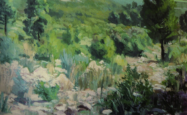 Paisaje Verde by Fernando Cabrera Canto, hand-painted oil painting reproduction