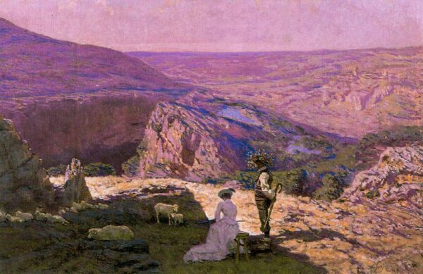 Paisaje d by Antonio Muñoz Degrain, hand-painted oil painting reproduction