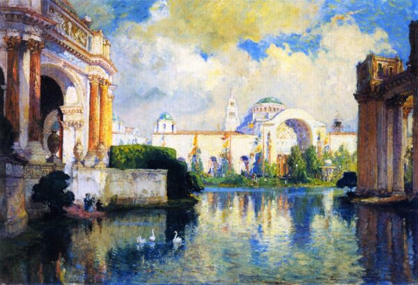 Panama Pacific Exposition Building by Colin Campbell Cooper, hand-painted oil painting reproduction