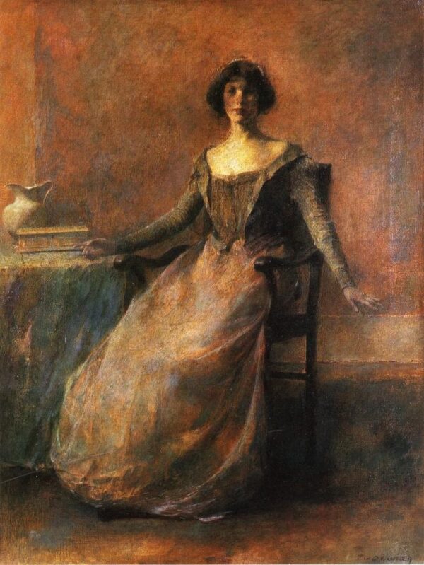 Pandora by Thomas Wilmer Dewing, hand-painted oil painting reproduction