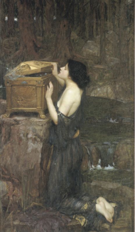 Pandora by John William Waterhouse, hand-painted oil reproduction