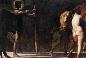 Paradise Lost by Franz von Stuck, hand-painted oil painting reproduction