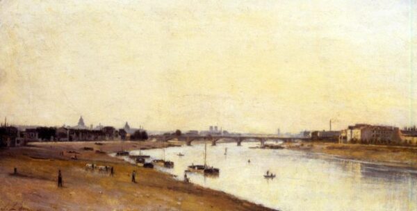 The Pont National as Seen from Quai d’Ivry, Paris by Stanislas Lépine, hand-painted oil painting reproduction