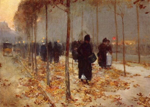 Paris Street by Frederick Childe Hassam, hand-painted oil painting reproduction
