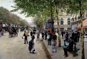 Parisian street scene by Jean Béraud, hand-painted oil painting reproduction