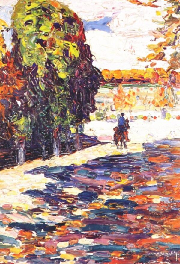 Park of St. Cloud with horseman by Wassily Kandinsky, hand-painted oil painting reproduction
