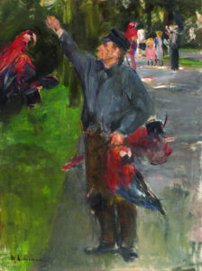 Parrot Man by Max Liebermann, hand-painted oil painting reproduction