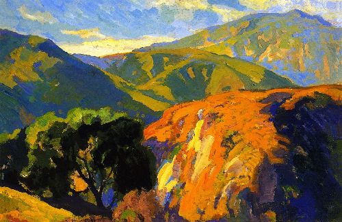 Pasadena Foothills by Franz Bischoff, hand-painted oil reproduction