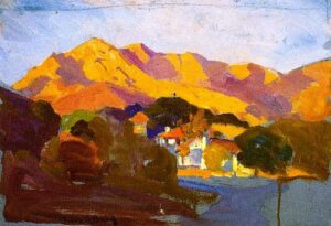 Pasadena Sunset by Franz Bischoff, hand-painted oil painting reproduction