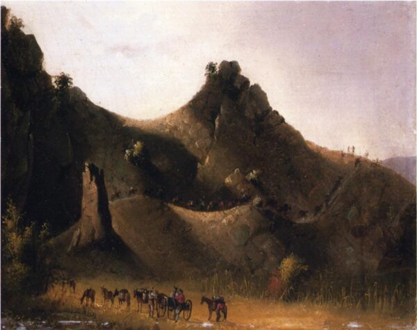 Passing an Obstruction – Mouth of Night Creek by John Mix Stanley, hand-painted oil painting reproduction