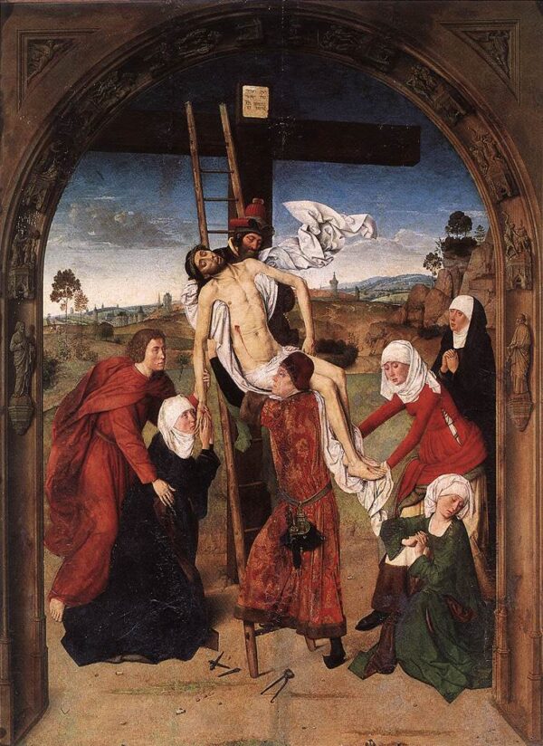 Passion Altarpiece (Central Panel) by Dieric Bouts the Elder, hand-painted oil painting reproduction