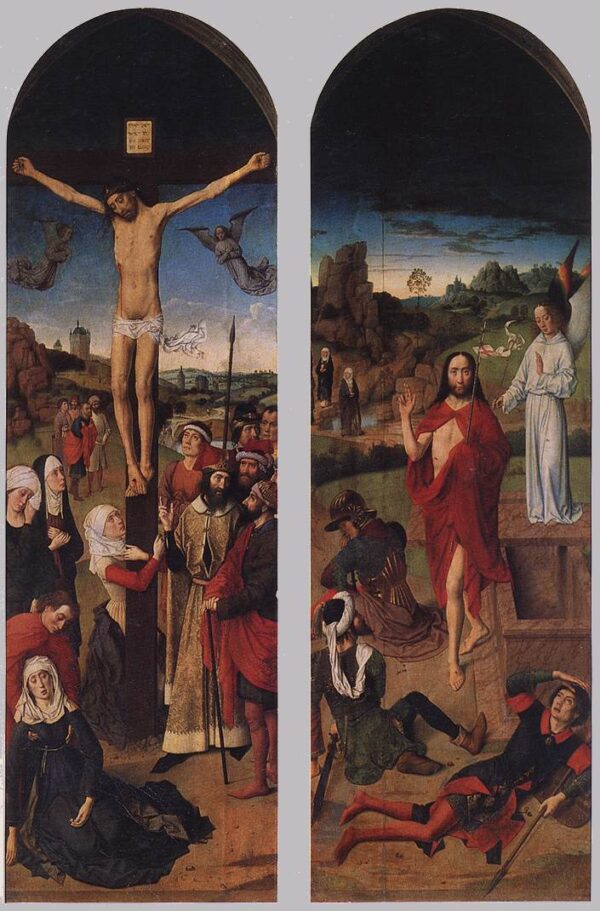 Passion Altarpiece (Side Panels) by Dieric Bouts the Elder, hand-painted oil painting reproduction