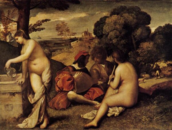 Pastoral Concert by Giorgione, hand-painted oil painting reproduction