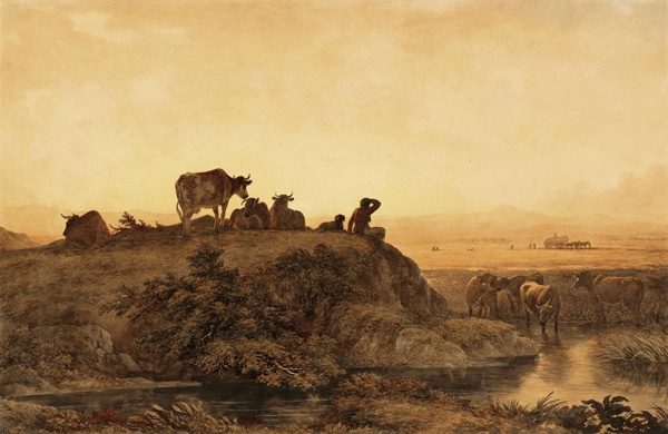 Pastoral Landscape by John Glover, hand-painted oil reproduction